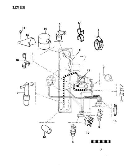 1989 Jeep Wrangler Emission Controls Diagram 4
