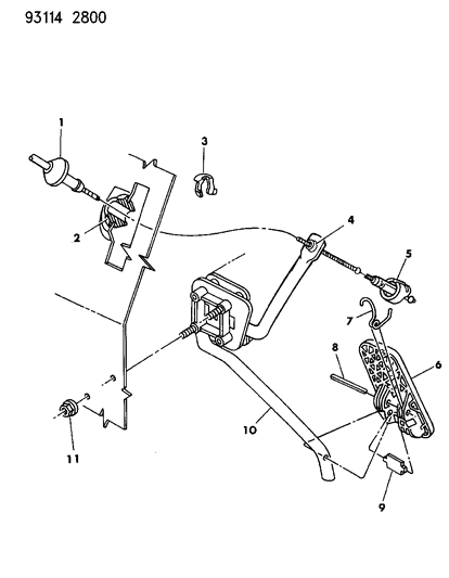 1993 Chrysler Imperial Accelerator Pedal Diagram