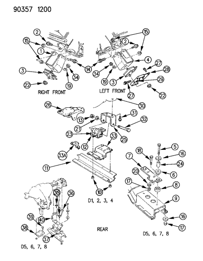 1993 Dodge D150 Engine Mounting Diagram 4