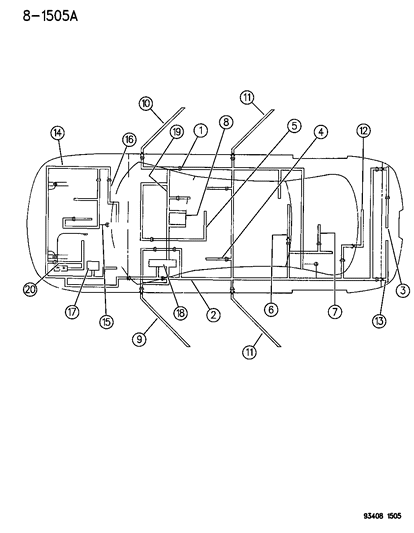 1996 Dodge Intrepid Wiring-Front Door Diagram for 4759115
