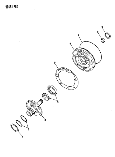 1990 Dodge Shadow Oil Pump With Reaction Shaft Diagram 1