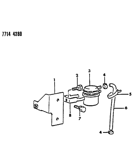 1987 Dodge Ram 50 Fuel Filter Diagram