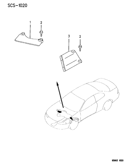 1996 Chrysler Sebring Mud Guard - Shield & Stone Guard Diagram