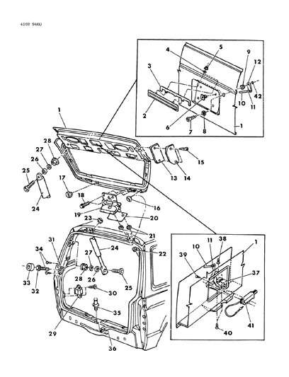 1984 Dodge Caravan Liftgate Diagram