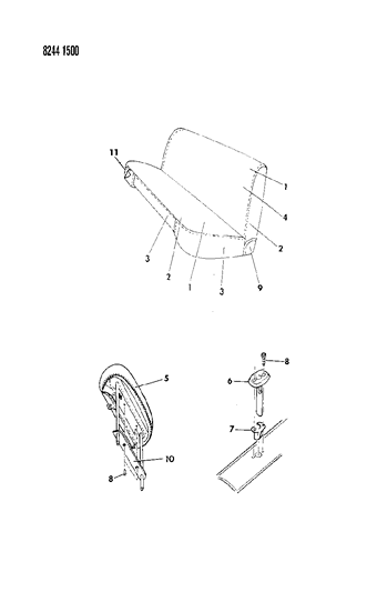 1988 Dodge Diplomat Front Seat Diagram 2