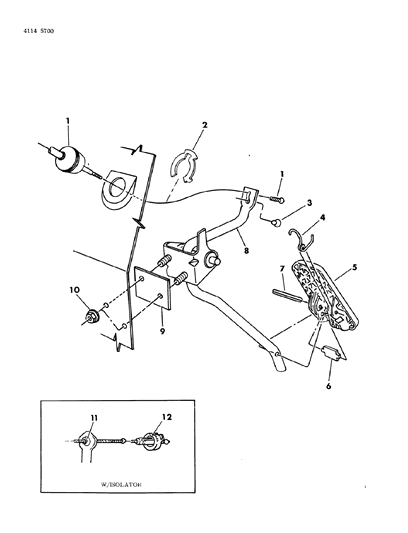 1984 Chrysler Town & Country Accelerator Pedal Diagram