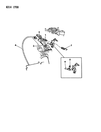 1987 Dodge Dakota Throttle Control Diagram 1