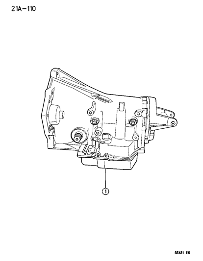 1995 Dodge Intrepid Transaxle Assembly & Seal & Gasket Package Diagram