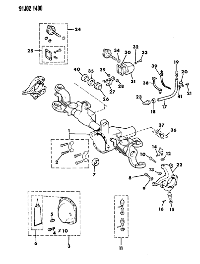 1991 Jeep Comanche Vent-Axle Diagram for 83504653