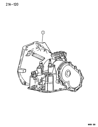 1996 Dodge Caravan Transaxle Assembly Diagram 1