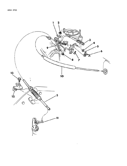 1984 Dodge 600 T/CONTROL Diagram for 4275907