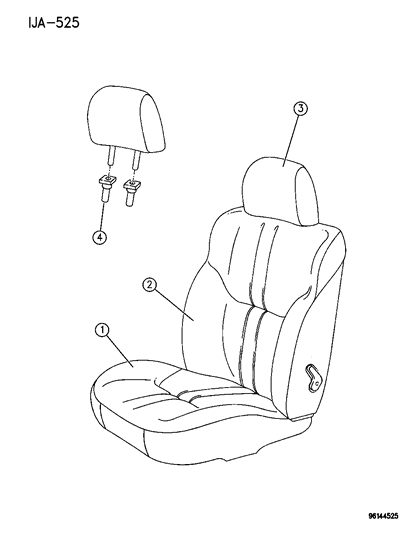 1996 Chrysler Cirrus Front Seat Diagram 2