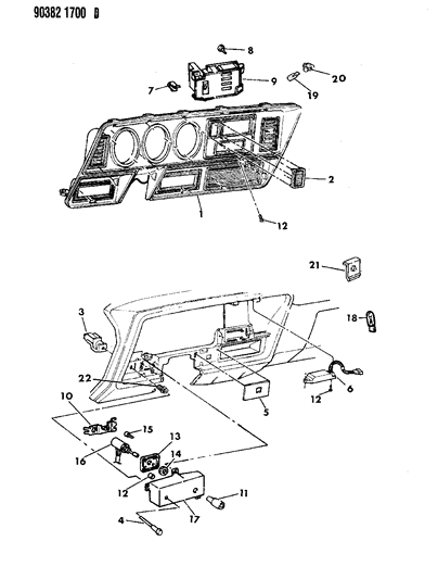 1990 Dodge W150 Module-EMISS MAINT None Diagram for 56006058