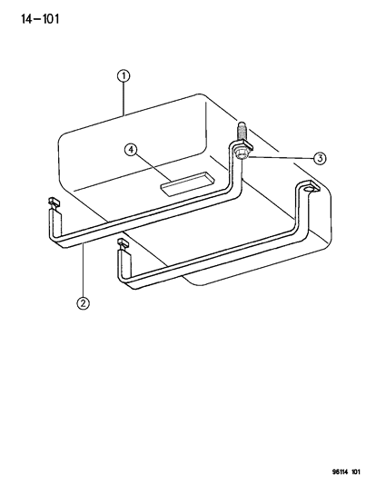 1996 Dodge Neon Strap-Fuel Tank Diagram for 4495992