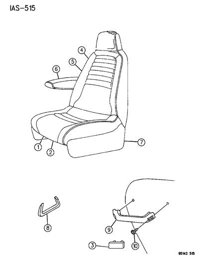 1995 Dodge Grand Caravan Front Seat Diagram 4