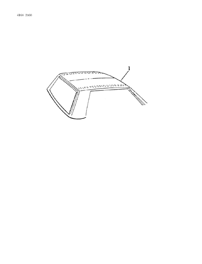 1984 Dodge 600 Convertible & Coupe Cover, Roof - Exterior View Diagram 2