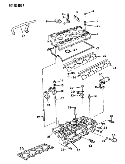 1990 Dodge Daytona Cylinder Head Diagram 1