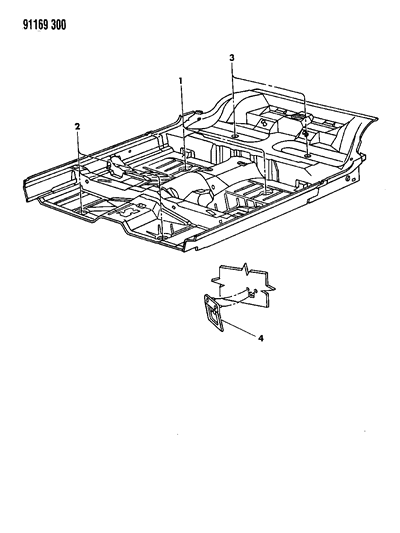 1991 Dodge Shadow Plugs Front Floor Pan Diagram