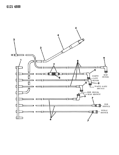 1986 Dodge Charger Quad Vacuum Solenoid Hose Harness Diagram 2