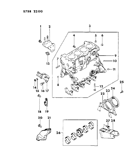 1986 Dodge Ram 50 Cylinder Block Diagram 2