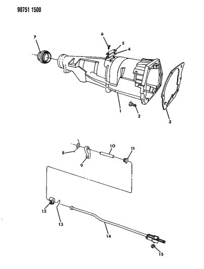 1990 Dodge Ram 50 Extension, Weight & Parking Sprag Diagram