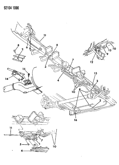 1992 Dodge Grand Caravan EQUALIZER-Parking Brake Cable Diagram for 4423264