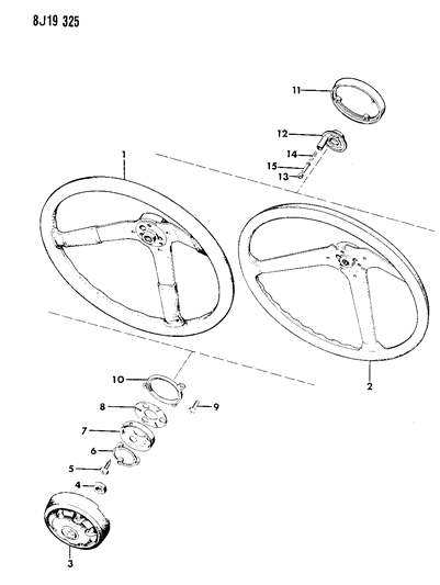 1988 Jeep Grand Wagoneer Steering Wheel Diagram 1