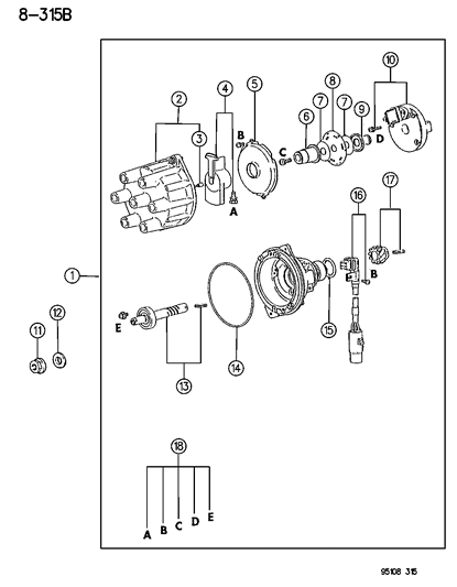 1995 Chrysler Town & Country Distributor Diagram 2