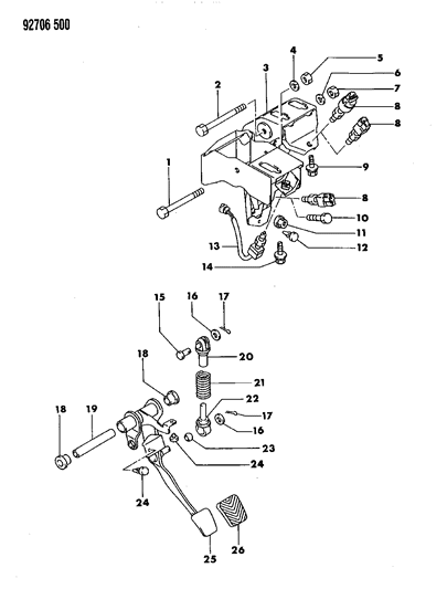 1994 Dodge Stealth Clutch Pedal Diagram 2