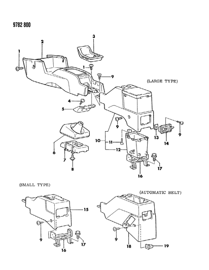 1989 Dodge Colt Console Diagram