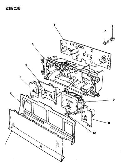 1992 Dodge Dynasty Instrument Panel Cluster Diagram