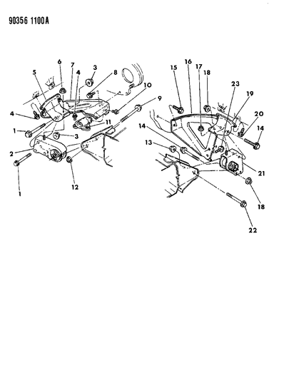 1990 Dodge Dakota Engine Mounting Diagram 1