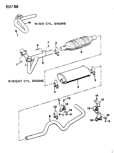 1986 Jeep Grand Wagoneer Exhaust System Diagram
