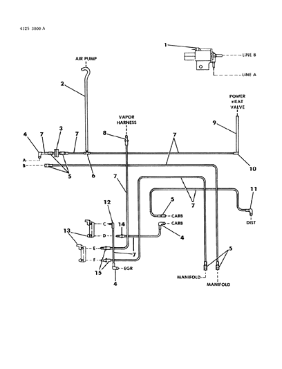 1985 Dodge Ram Van EGR Hose Harness Diagram 9