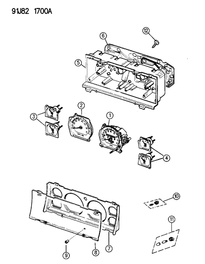 1993 Jeep Grand Cherokee Instrument Cluster Diagram