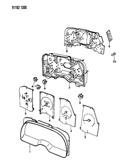 1991 Chrysler LeBaron Instrument Panel Cluster Diagram