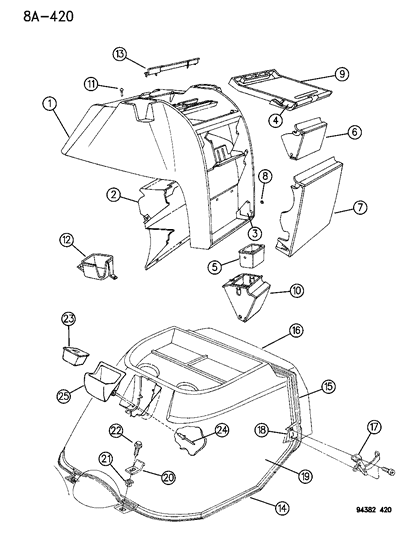 1996 Dodge Ram Van Nut-Plastic Snap-In Diagram for 6028589
