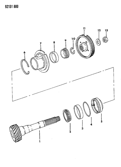 1992 Chrysler Town & Country Shaft - Transfer Diagram 1