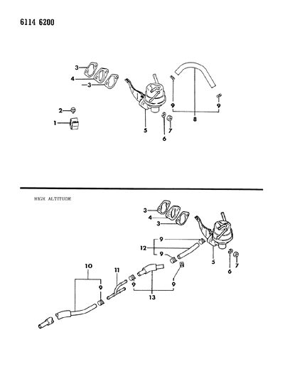 1986 Chrysler Laser Fuel Pump Diagram 1