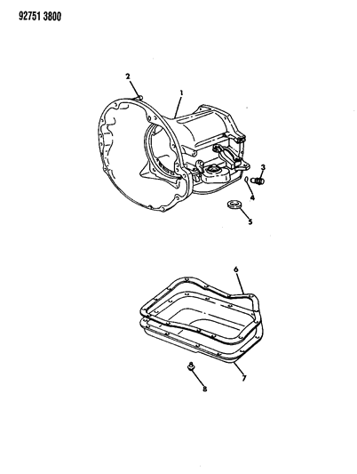 1994 Dodge Colt Case & Related Parts Diagram