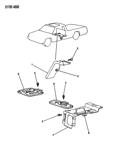 1991 Dodge Ram 50 Luggage Box Diagram