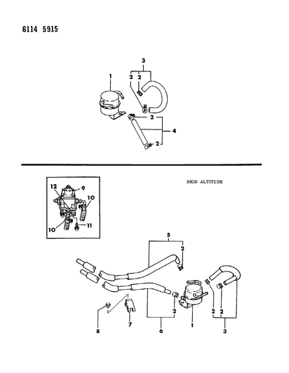 1986 Chrysler LeBaron Base Fuel Reservoir Diagram