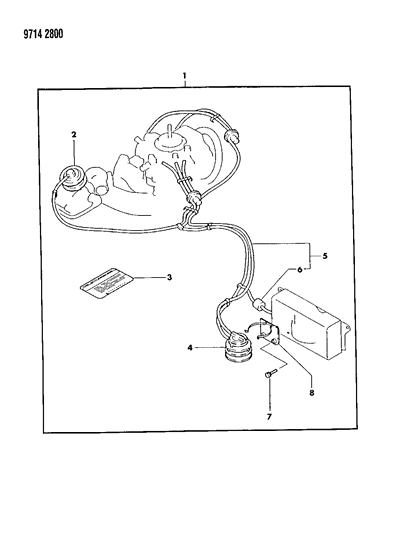 1989 Dodge Raider High Altitude Conversion Package Diagram