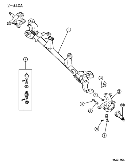 1995 Jeep Grand Cherokee Housing - Front Axle Diagram 1