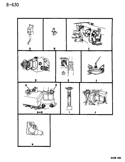 1995 Chrysler LeBaron Sensors Diagram