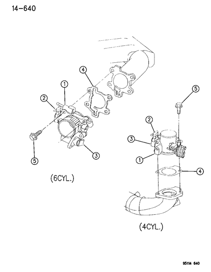 1995 Dodge Stratus Throttle Body Diagram