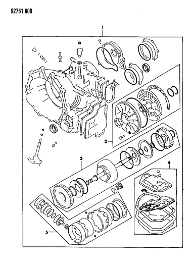 1993 Dodge Stealth Seal & Gasket Package, Repair Automatic Transaxle Diagram