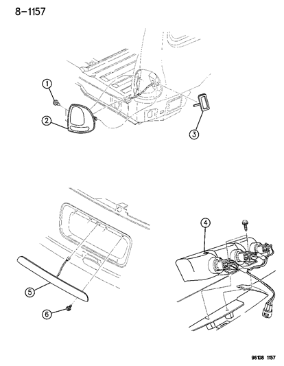 1996 Dodge Caravan Spring-LIFTGATE Center High MOUNTE Diagram for 4676886