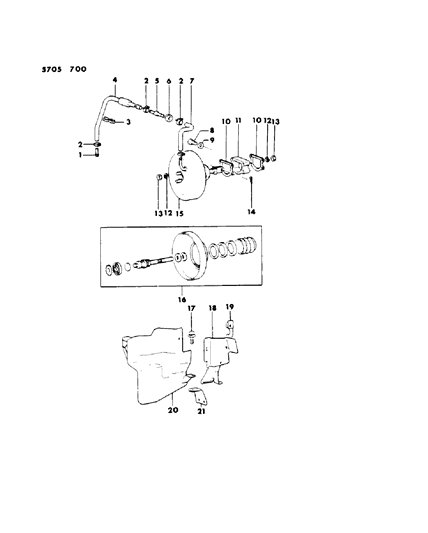 1985 Dodge Conquest Booster, Power Brake Diagram 2