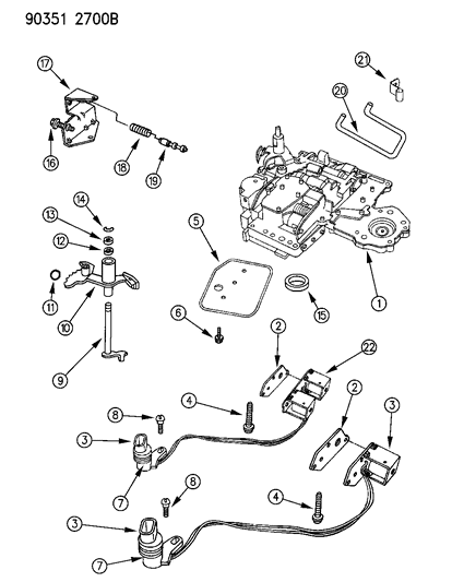 1990 Dodge Dakota Valve Body Diagram 2